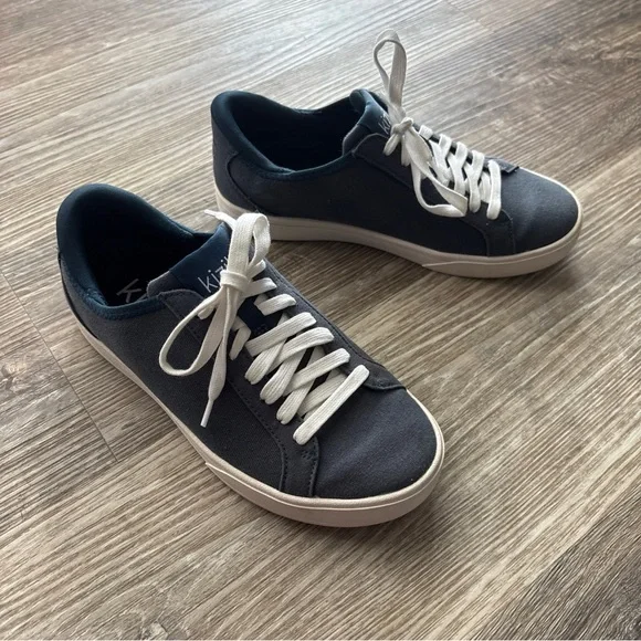 Kizik Unisex Irvine Blue Shoes Mens Size 5 Womens 6.5 Canvas Hands Free Sneakers - Picture 4 of 11